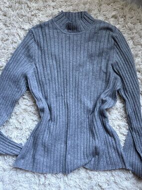 Ribbed Mock Neck Sweater